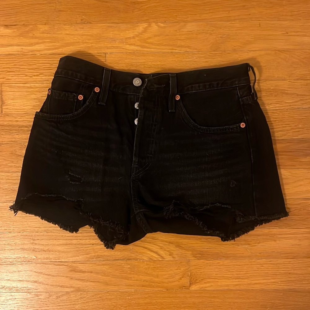 Levi Black Jean Shorts